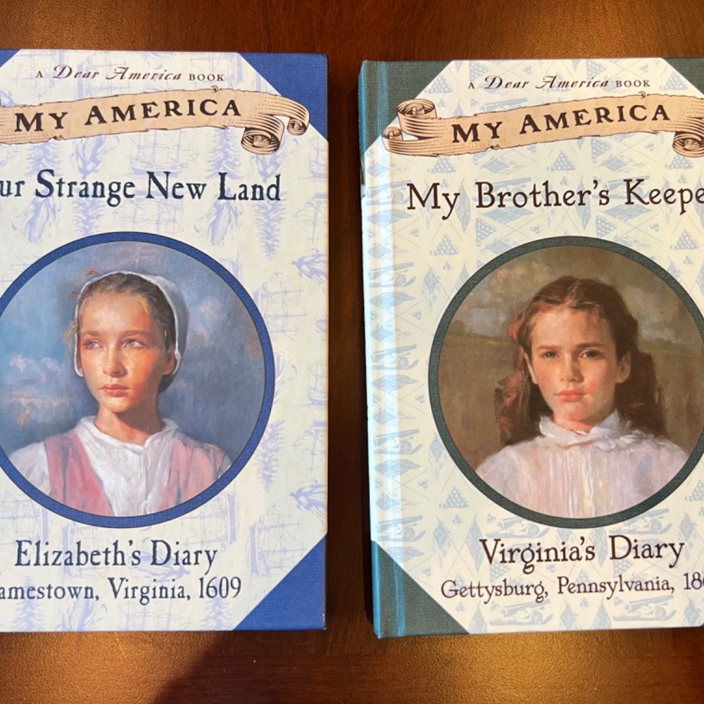 Dear America Books , My America.  Set of two books, 1863 and 1609